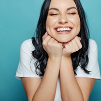 young woman showing off her smile